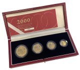 Elizabeth II 2000 gold proof Britannia 4-coin Set