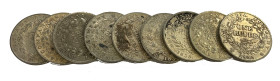 British India, East India Company, William IV, silver Rupees (9): 1835