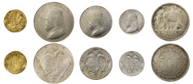 Italy, Venice, 1523-75 gold Ducat Andrea Griti, with Cypriot medallic issue silver coins and Belgian Congo silver 50-Francs