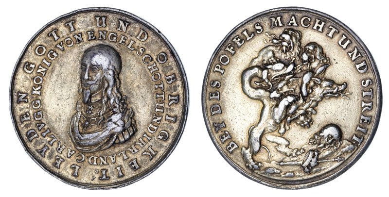 Charles I (1625-49), Death and Memorial, 1649, silver-gilt medal, Dutch or Germa...