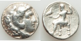MACEDONIAN KINGDOM. Alexander III the Great (336-323 BC). AR tetradrachm (26mm, 16.99 gm, 3h). Fine, graffito. Posthumous issue of 'Babylon', under Se...