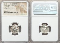 MACEDONIAN KINGDOM. Alexander III the Great (336-323 BC). AR drachm (18mm, 12h). NGC MS. Posthumous issue of uncertain mint in Greece or Macedonia, ca...