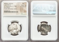 ATTICA. Athens. Ca. 440-404 BC. AR tetradrachm (24mm, 17.18 gm, 9h). NGC AU 3/5 - 4/5. Mid-mass coinage issue. Head of Athena right, wearing crested A...