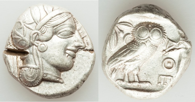 ATTICA. Athens. Ca. 440-404 BC. AR tetradrachm (25mm, 17.14 gm, 1h). XF, test cu...