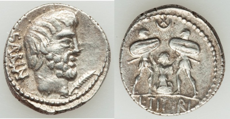 L. Titurius L.f. Sabinus (ca. 89 BC). AR denarius (19mm, 3.90 gm, 6h). VF. Rome....
