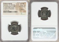 Diocletian (AD 284-305). BI antoninianus (21mm, 3.46 gm, 6h). NGC Choice AU 5/5 - 3/5, Silvering. Antioch, 3rd officina, AD 293-295. IMP C C VAL DIOCL...