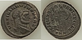 Galerius, as Caesar (AD 305-311). BI follis or nummus (30mm, 8.05 gm, 12h). AU. Carthage, 4th officina, ca. AD 298. MAXIMIANVS NOB CAES, laureate head...