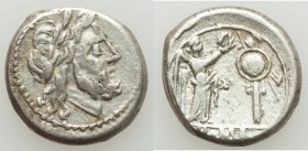 ANCIENT LOTS. Roman Republic. 2nd century BC. Lot of two (2) AR victoriati. VF. Includes: Anonymous, AR victoriatus - Jupiter / Victory with trophy. T...