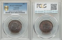 Victoria Cent 1859 MS63 Brown PCGS, KM1. A superb portrait with appealing luster and a hint of mint red at the peripheries.

HID09801242017