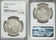 Napoleon III gold 5 Francs 1868-A MS62 NGC, Paris mint, KM799.1. 

HID09801242017