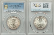 Third Reich "Martin Luther" 5 Mark 1933-F MS66 PCGS, Stuttgart mint, KM80. Issued to celebrate the 450th anniversary of the birth of Martin Luther. 

...