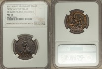 Frederick the Great brass "Victories" Token 1757 MS61 NGC, MI-684-402. Struck for the Prussian victory over Austrian forces at Leuthen. Prussia was al...