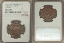 Middlesex copper 1/2 Penny Token ND (1790's) MS62 Brown NGC, D&H-845. Plain edge. Issuer: Spence's. 

HID09801242017