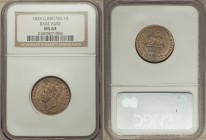 George IV Shilling 1825 MS64 NGC, KM694, S-3812. Lightly golden with next to no discernable flaws, some minor haymarking on the reverse noted for accu...