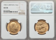 Edward VII gold 2 Pounds 1902 AU58 NGC, KM806, S-3968. Desirable type, lightly circulated with much luster.

HID09801242017