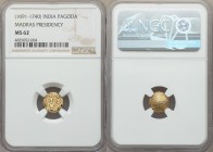 British India. Madras Presidency gold Pagoda ND (1691-1740) MS62 NGC, Fort St. George (Madras) mint, KM289.

HID09801242017