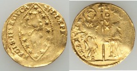 Venice. Ludovico Manin gold Zecchino ND (1789-1979) Fine (bent), KM755, Fr-1445. 21mm. 3.49gm. S·M·VENET DVX LVDOV·MANIN, St. Mark standing right, ble...
