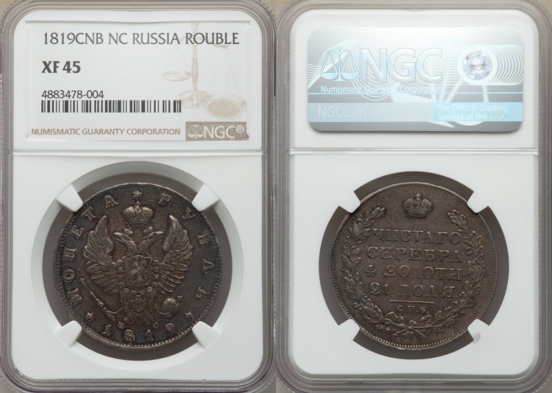 Alexander I Rouble 1819 CПБ-ПC XF45 NGC, KM-C130.

HID09801242017