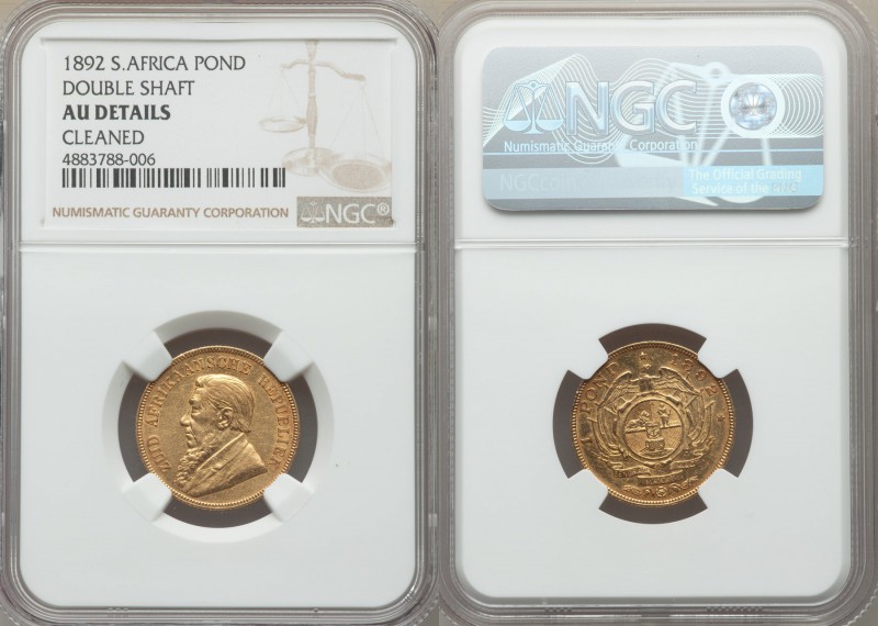 Republic gold "Double Shaft" Pond 1892 AU Details (Cleaned) NGC, KM10.1. 

HID09...