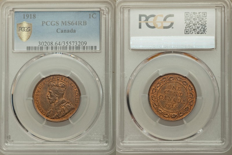 3-Piece Lot of Certified Assorted Issues PCGS, 1) Canada: George V Cent 1918 - M...