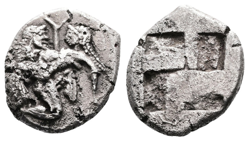 Thrace. Thasos, circa 500-478 BC. AR Stater (20.6 mm, 7.93 g.). Nude, ithyphalli...