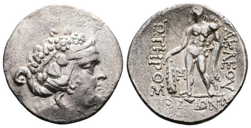 Thrace. Thasos, circa 100-75 BC. AR Tetradrachm (32.4 mm, 16.29 g). Wreathed hea...