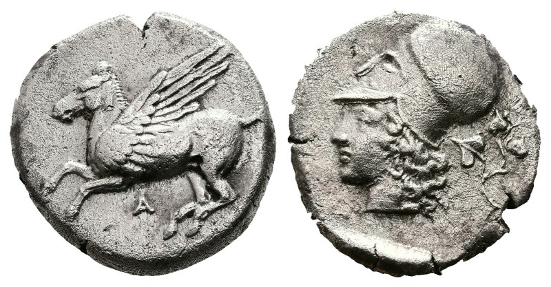 Epeiros. Ambrakia, circa 426-404 BC. AR Stater (19.2 mm, 8.23 g). Pegasos flying...