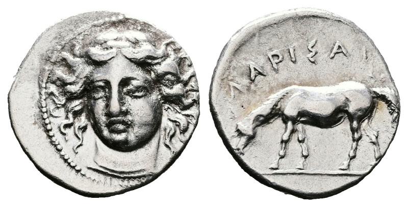 Thessaly. Larissa, circa 356‑342 BC. AR Drachm (19.5 mm, 6.21 g.). Head of the n...