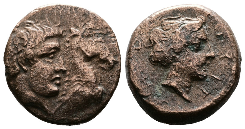Thessaly. Gyrton, early - mid 4th century BC. AE Dichalkon (16.4 mm, 4.33 g.). B...