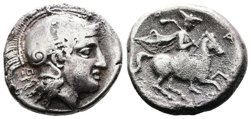 Thessaly. Pharsalos, circa 424-404 BC. AR Drachm (18 mm, 5.99 g.), signed by the...