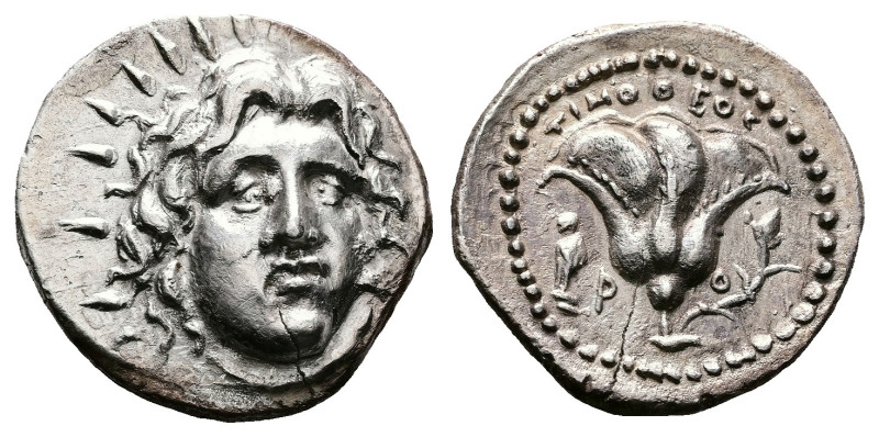 Caria. Islands off Caria. Rhodes, ca. 205-190 BC. AR Didrachm (20.6 mm, 6.40 g.)...