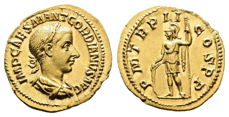 Gordian III, 238-244. AV Aureus (19.6 mm, 4.84 g.), Rome mint, 5th officina, 2nd...