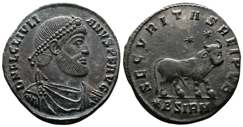 Julian II, 360-363. AE Maiorina (27.9 mm, 8.62 g.), Sirmium mint, 2nd officina, ...