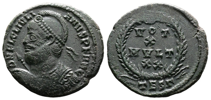 Julian II, 360-363. AE Follis (20.1 mm, 3.38 g.), Thessalonica, 3rd officina, AD...