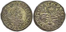 Austria - Leopold I (1657-1705) - 3 Kreuzer 1670 - Mint: Graz - Ag - gr. 1,72 - KM#1115

SPEDIZIONE SOLO IN ITALIA - SHIPPING ONLY IN ITALY

BB+