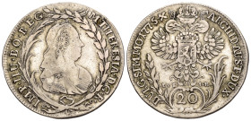 Austria - Impero Austriaco - Maria Theresa (1740-1780) - 20 Kreuzers 1775 - Mint: Vienna - Ag .583 - KM#1999

SPEDIZIONE SOLO IN ITALIA - SHIPPING O...