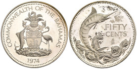 Bahamas - Elizabeth II (1952-2022) - 50 Cents 1974 - Mint: Wawa, Pennsylvania - CuNi - KM#64

SPEDIZIONE IN TUTTO IL MONDO - WORLDWIDE SHIPPING

F...