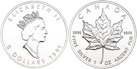 Canada - Elizabeth II (1952-2022) - 5 Dollars 1991 - Mint: Ottawa - Ag .999 - KM# 187

SPEDIZIONE IN TUTTO IL MONDO - WORLDWIDE SHIPPING

FDC