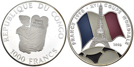 Congo - 1000 Francs 1996 - Coppa del Mondo FIFA 1998 in Francia - Ag .999 - KM#27

SPEDIZIONE IN TUTTO IL MONDO - WORLDWIDE SHIPPING

FDC