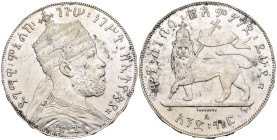 Etiopia - Impero Etiope - Menelik II (1889-1913) - 1 Birr 1889 (1897) A - Mint: Parigi - Ag - gr. 27,96 - KM#5

SPEDIZIONE SOLO IN ITALIA - SHIPPING...
