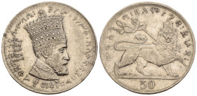 Etiopia - Impero Etiope - Hailé Selassié I (1930-1936, 1941-1974) - 50 Matonas 1923 (1931) - Ni - KM#31

SPEDIZIONE SOLO IN ITALIA - SHIPPING ONLY I...