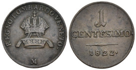 Milano - Regno Lombardo-Veneto - Francesco I d'Asburgo Lorena (Francis I) (1815-1835) - 1 Centesimo 1822 - Cu - Gigante 98

SPEDIZIONE SOLO IN ITALI...