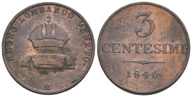 Milano - Regno Lombardo Veneto - Ferdinando I d'Asburgo (1835-1848) - 3 Centesimi 1846 - Cu - Gigante 102

SPEDIZIONE SOLO IN ITALIA - SHIPPING ONLY...