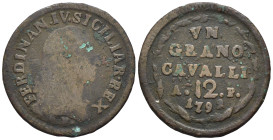 Napoli - Ferdinando IV di Borbone (1759-1816) - Grano da 12 Cavalli del 3° Tipo 1792 - Cu - Gigante 141

SPEDIZIONE SOLO IN ITALIA - SHIPPING ONLY I...