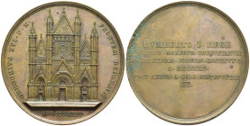 Regno d'Italia - Umberto I (1878-1900) - Medaglia 1890 - Restauro del Duomo di Orvieto - AE - 57 mm - R/ corrosioni - Opus: Girometti

SPEDIZIONE SO...