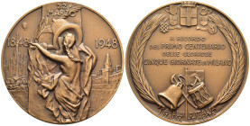 Milano - Medaglia 1948 - Primo Centenario delle Cinque Giornate di Milano - AE - 61 mm - con certificato - Opus: Johnson/ E. Monti

SPEDIZIONE IN IT...