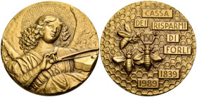 Forlì - Medaglia 1989 - 150° anniversario della Cassa di Risparmio - AE - gr. 125,08 - 60 mm - Opus: Bucci - in confezione

SPEDIZIONE IN TUTTO IL M...
