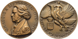 San Marino - Medaglia celebrativa Ludwig Beethoven 1970 - AE. - 100 gr. - 59 mm - Opus: Veroi

SPEDIZIONE IN TUTTO IL MONDO - WORLDWIDE SHIPPING

...