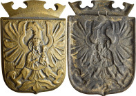 Austria - Placca militare con Aquila bicipite con Madonna col Bambino (Probabilmente austriaca o dell'Impero Austro-Ungarico) - AE - gr. 660,57 - 160x...