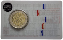Francia - 2 Euro 2020 - Ricerca medica - Bimetallico: centro in nickel rivestito di ottone al nichel con anello in rame-nichel - Coin Card "Union" - K...